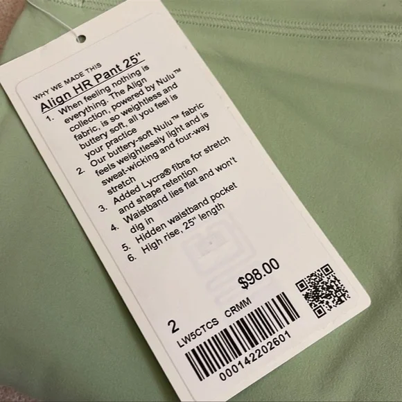 Lululemon align leggings 25” size 2 - Picture 3 of 4